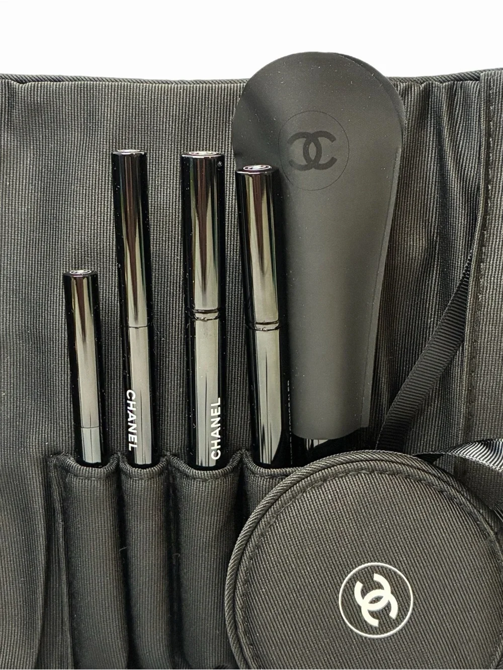 New Limited Edition Chanel Travel Essentials Makeup Brushes and Chanel Mirror